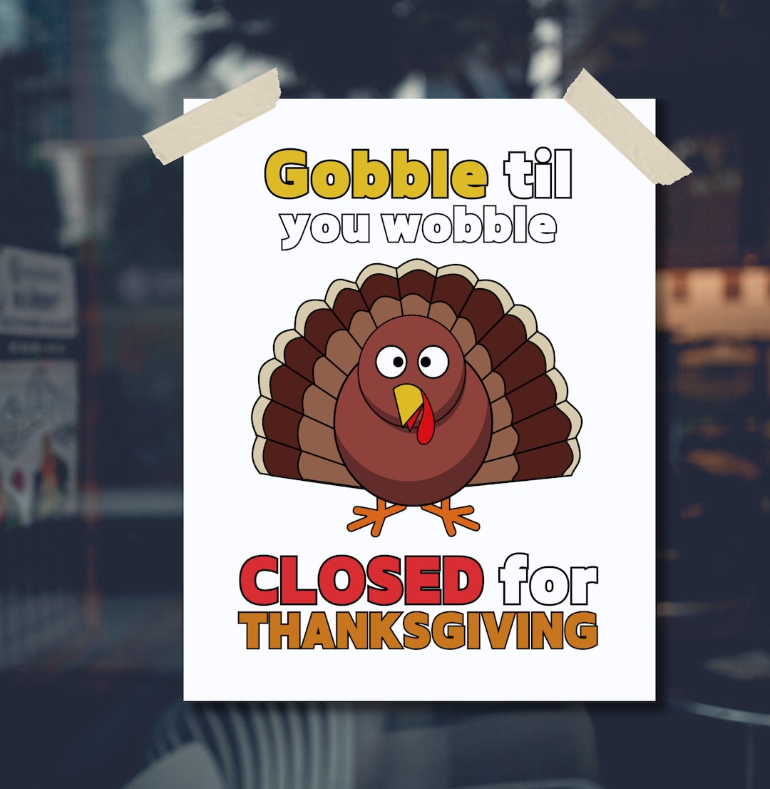 Closed for Thanksgiving Sign Printable, Closed for Thanksgiving 2025 Etsy