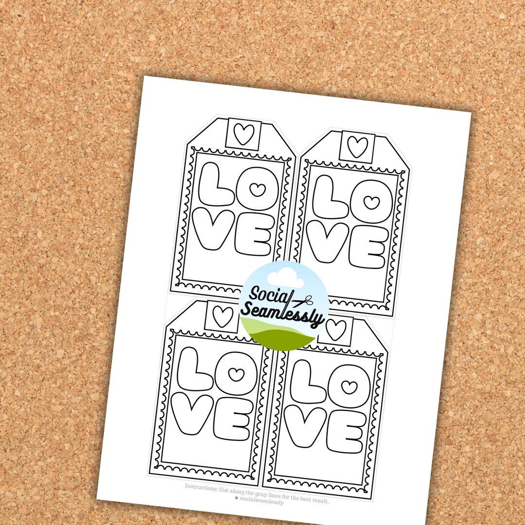 Personalized Gift From Kids Printable DIY Gift Tag, Fun Coloring ...
