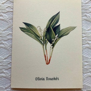 Ensemble personnalisé de cartes Lily of the Valley (fr) Carte de vœux Carte de remerciement
