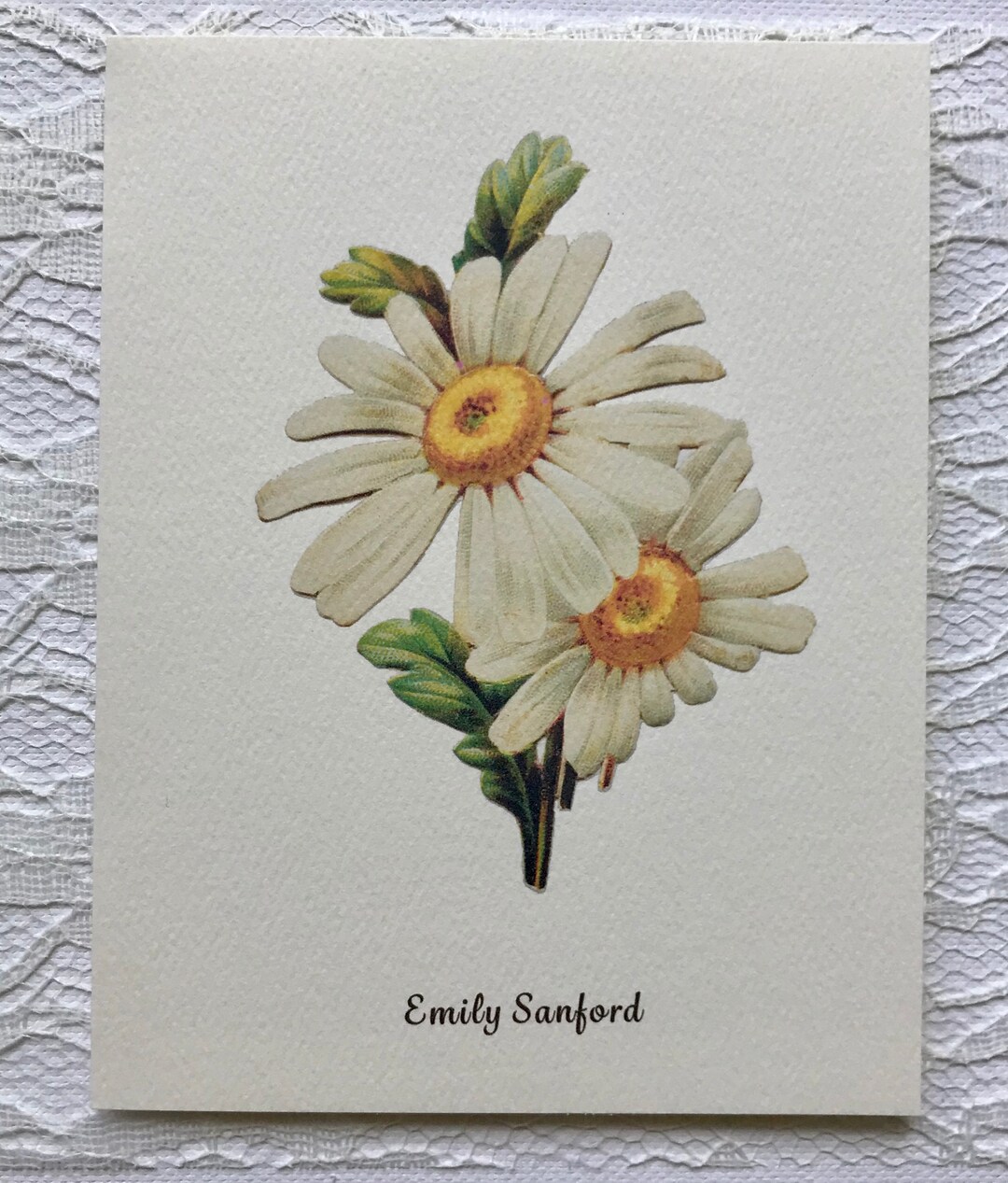 Personalized Daisy Blank Folded Note Card Set | Greeting Card | Hostess ...