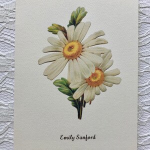 Personalisierte Daisy blank gefaltet Note Karte Set | Grußkarte | Hostess Geschenk | Dusche Geschenk