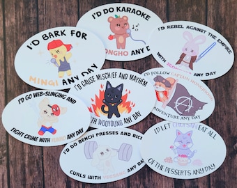 K-Pop ATEEZ Stickers, Hand-Drawn K-Pop Sticker Set, Cute Gift for ATEEZ Fan, Journal, Scrapbook, Planner Stickers, Single Or Set