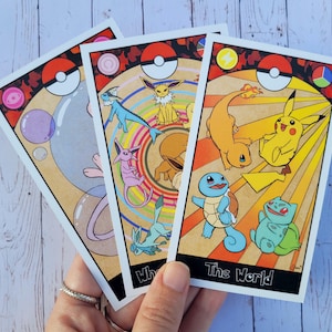Pokémon Tarot Card Set, Major Arcana Tarot Deck, Unique Tarot Cards, Hand-Designed Tarot Set Of 22 Created By Art By Ember