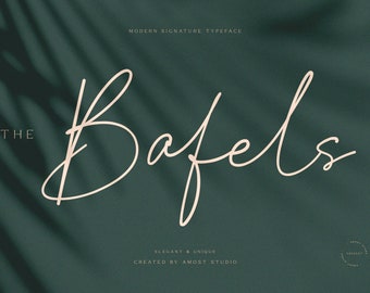 The Bafels Signature Font, Procreate Font, Canva Font, Cricut Fonts, Digital font, Font download, Calligraphy font, Feminine font