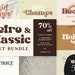 Retro & Classic Font Bundle, Cricut Font, Retro Font, Vintage Font, Modern Font, Font Logo, Procreate Font, Instan Download Font