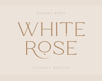 White Rose Lettertype, Organisch Lettertype, Modern Lettertype, Vintage Lettertype, Elegant Lettertype, Font Logo, Procreate Font, Instan Download Font