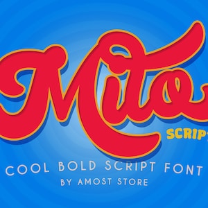 Milo Bold Script, Branding Font, Retro Font, Vintage Font, Commercial Font, Font Logo, Procreate Font, Instan Download Font, Groovy Font