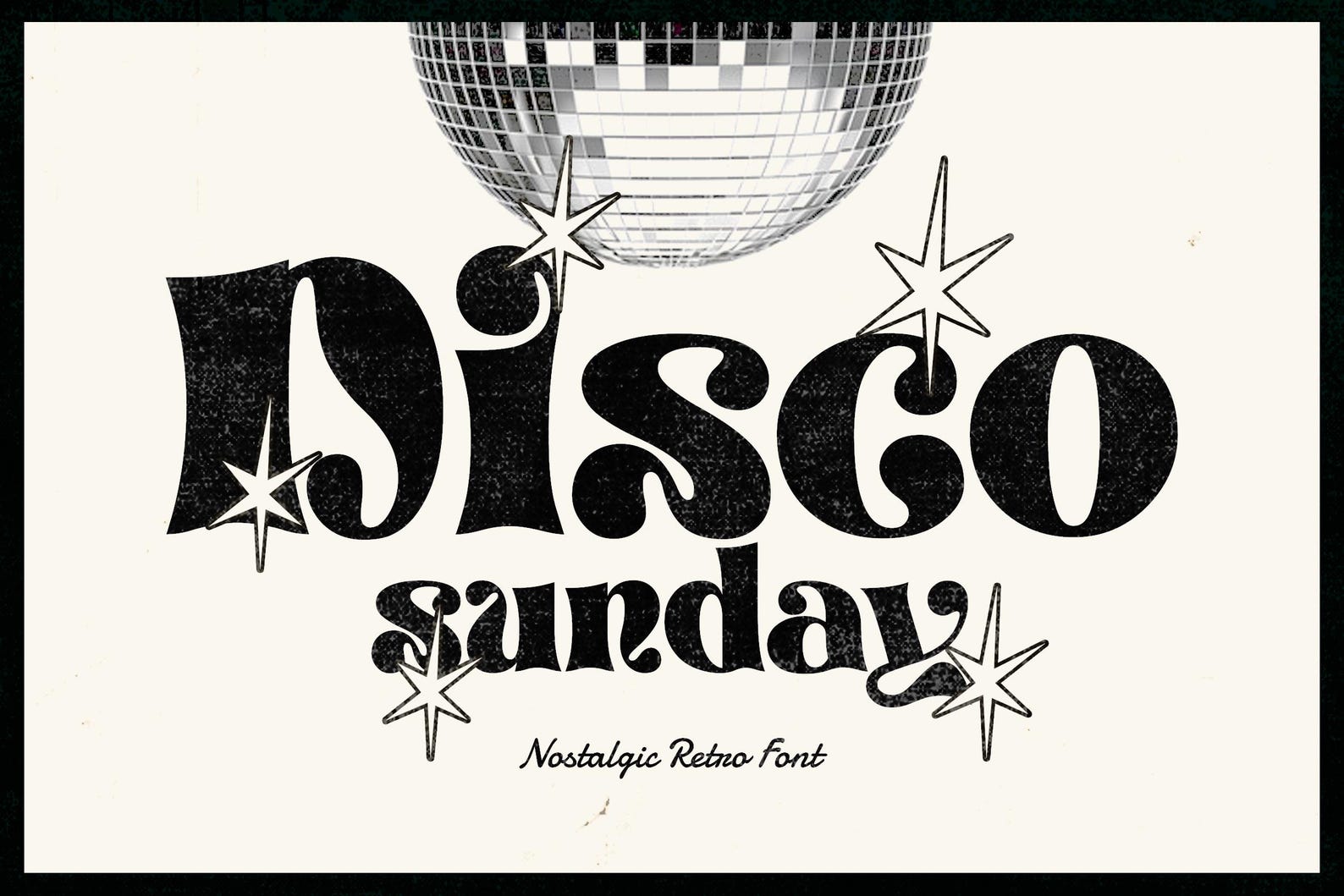 Disco Sunday Typeface, Nostalgic Font, Retro Font, Vintage Font ...