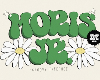 Tipografía Moris, Fuente orgánica, Fuente retro, Fuente vintage, Fuente comercial, Logotipo de fuente, Fuente Procreate, Fuente de descarga Instan, Fuente Groovy
