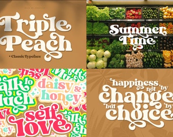 Retro-lettertypebundel 2, Cricut-lettertype, Retro-lettertype