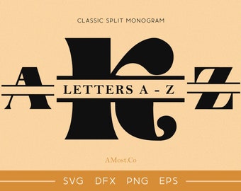 Zomervakantie - Split Monogram SVG, Split Monogram Letters, Split Alphabet Svg, Split Svg Cut Files, Cricut Svg Silhouette, Letter Svg