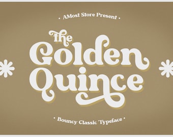 Golden Quince Typeface, Organic Font, Retro Font, Vintage Font, Modern Font, Font Logo, Procreate Font, Instan Download Font