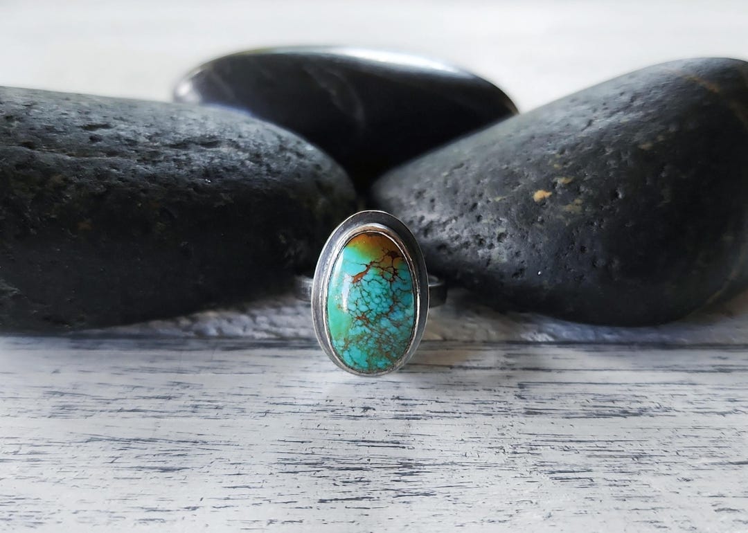 Kingman Turquoise Ring - Etsy