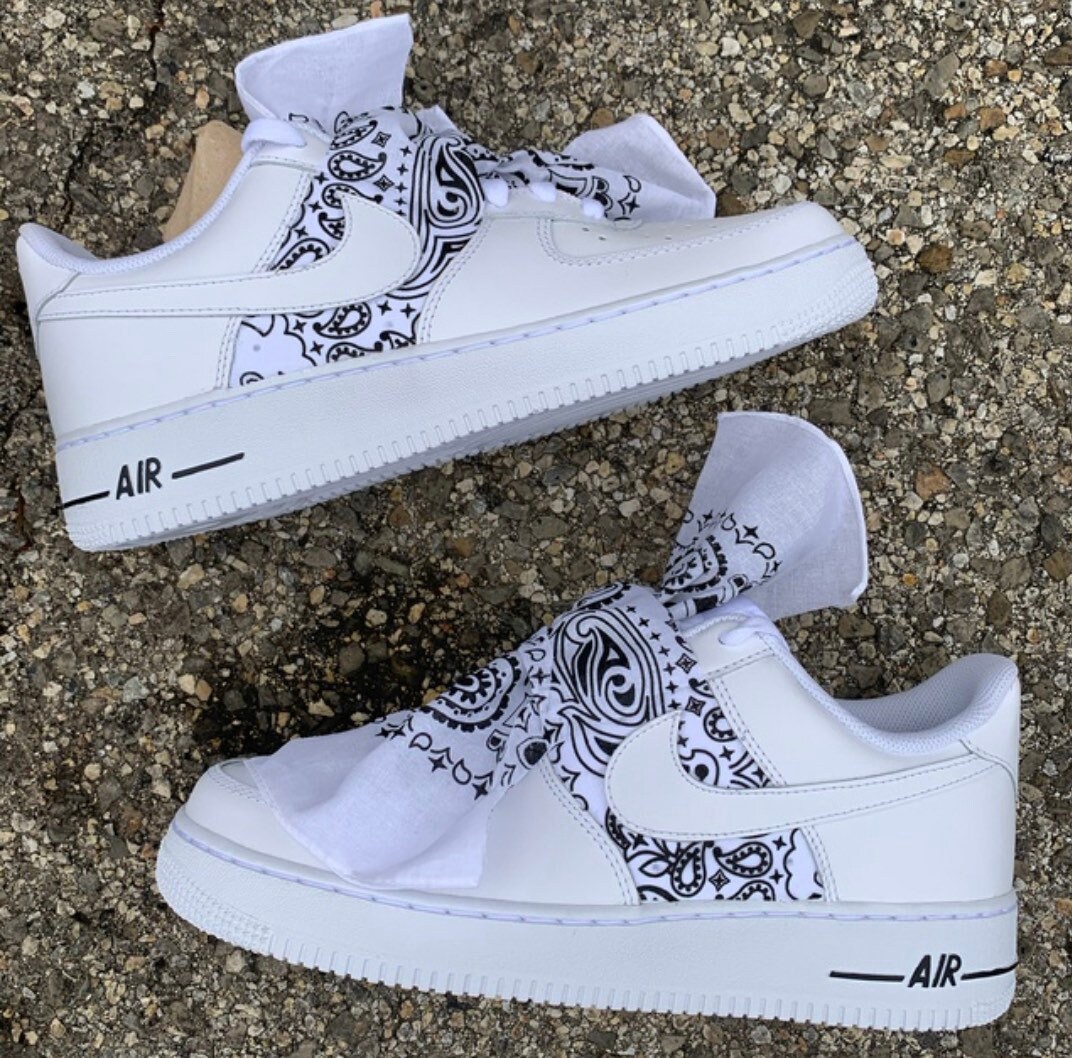 White Bandana Af1 Available in Other Colors | Etsy