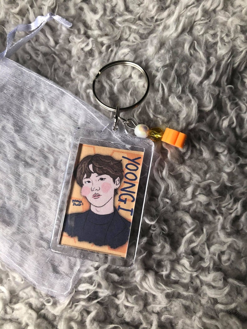 Namjoon RM Love Yoongi Suga Honey Boy BTS inspired Keychain