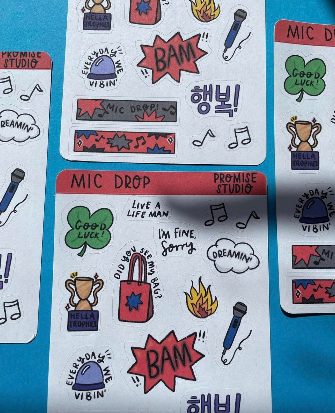 Mic Drop Sticker Sheet Etsy