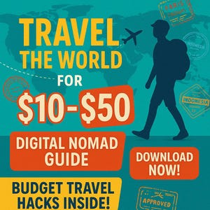 E-book Dicas de Viagem Econômica | Viaje pelo Mundo por 10 a 50 Dólares | Guia Nômade Digital para Aventuras Baratas