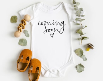 Coming Soon Baby Announcement Onesie® - Bodysuit - Pregnancy Announcement Onesie® - Pregnancy Reveal - Expecting