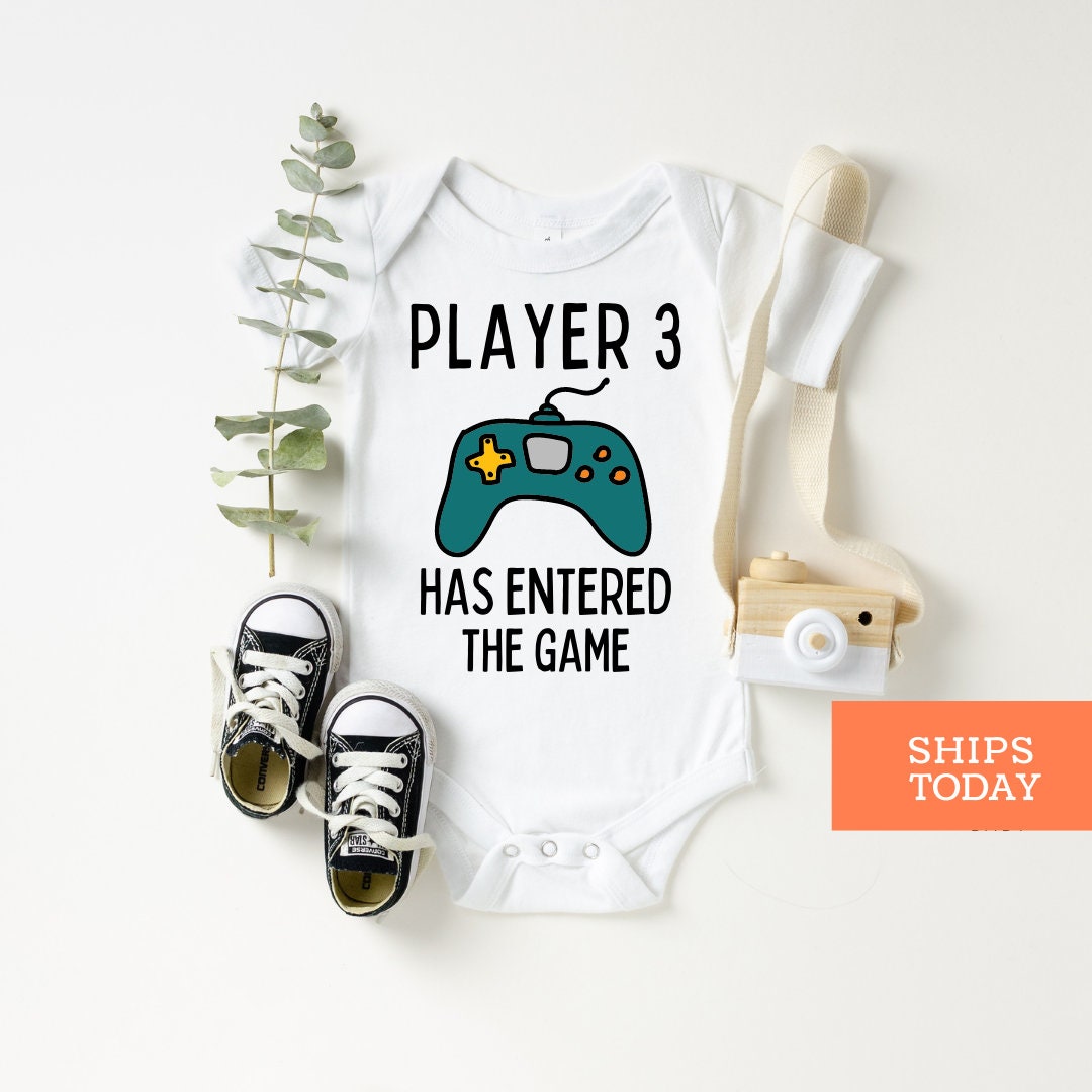 Player 3 Has Entered the Game Onesie® Funny Baby Clothes Baby Shower