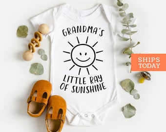 Grandma's Little Ray Of Sunshine Onesie, Grandma Baby Onesie, Custom Grandma Shirt, Cute Baby Clothes