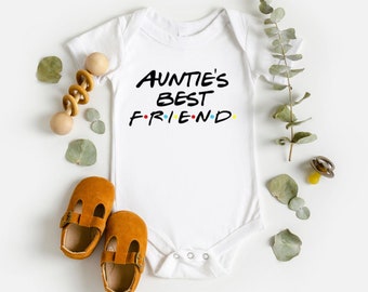 Auntie's Best Friend Onesie®, Friends Onesie ,Aunt Onesie, Aunt Baby Announcement, Pregnancy Announcement, Baby Shower Gift,Gift From Aunt