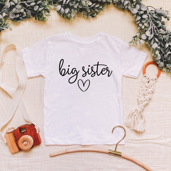 Big sister t -shirt ,Big Sister Shirt , gender reveal, sibling shirts, pregnancy reveal, big sister announcement, baby announcement