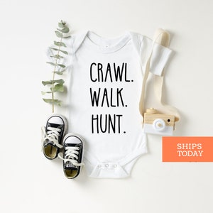 Hunting Baby Onesie®  - Cute Hunting Buddy Bodysuit- Crawl, Walk, Hunt Baby Onesie®