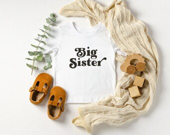 Big Sister Shirt, Big Sister Shirt - New Big Sister Shirt - Cute Big Sister - Personalized Announcement Shirt, Pregnancy Reveal Shirt