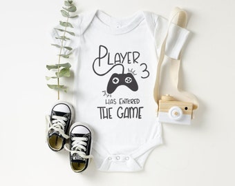 Player 3 Has Entered the Game Coming Soon Baby Onesie™ - Pregnancy Announcement Baby Announcement - Pregnancy Reveal Video Game