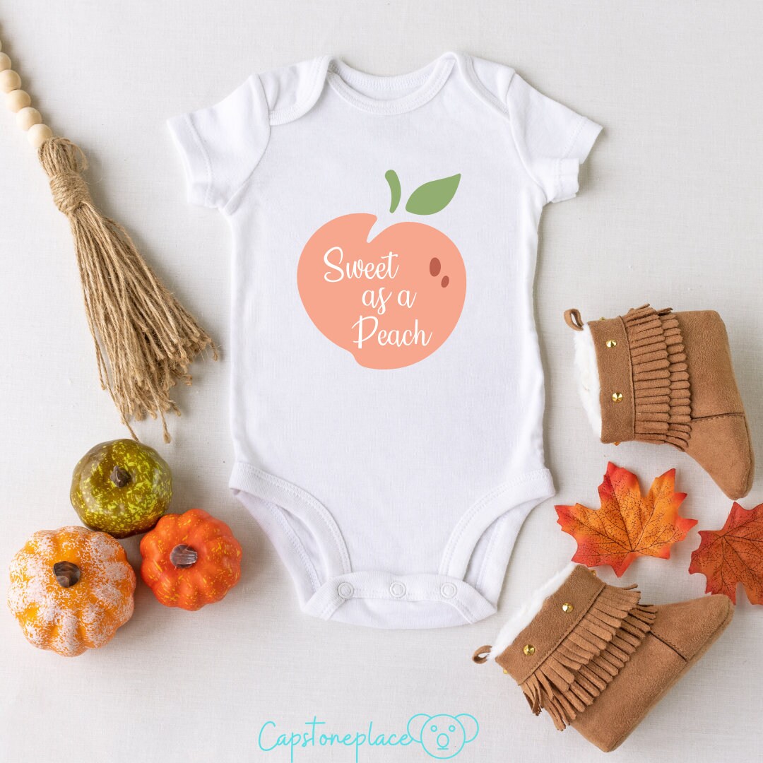 Sweet as A Peach Onesie®, Cute Onesies, Cute Baby Onesies, Hipster Baby