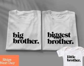Biggest Brother t-shirt ,Big Brother Shirt, Little Brother Bodysuit // sibling shirts, pregnancy reveal, big brother announcement