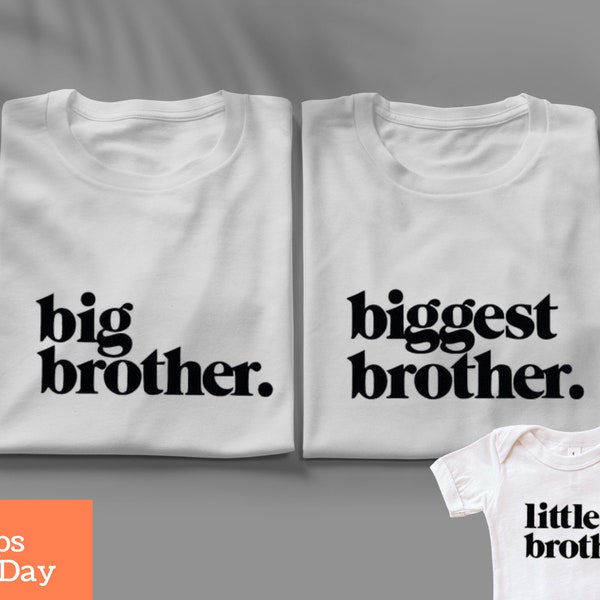 Biggest Brother t-shirt ,Big Brother Shirt, Little Brother Bodysuit // sibling shirts, pregnancy reveal, big brother announcement