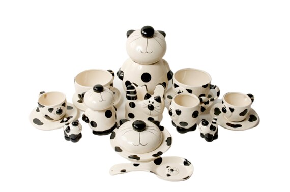 Cat Kitchen Accessories Cookie Jar Spoon Rest Mugs Jar Cheese Etsy