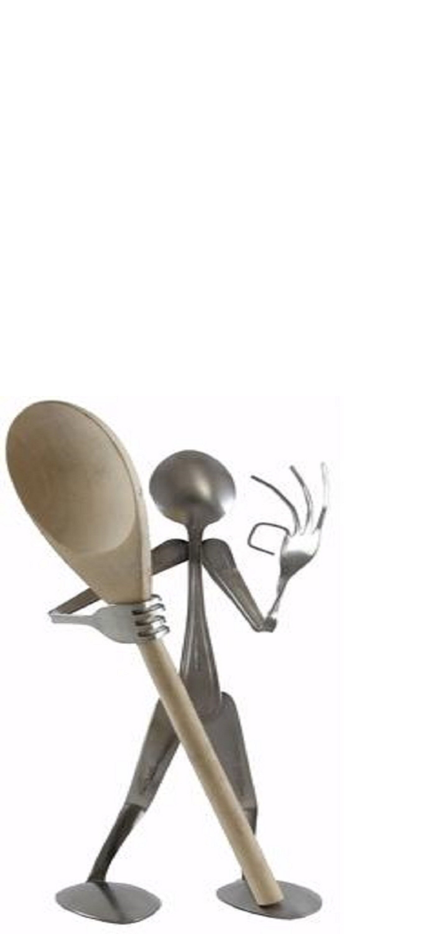 Novelty Figurine Spoon Man With Wooden Spoon Quirky Kitchen Etsy