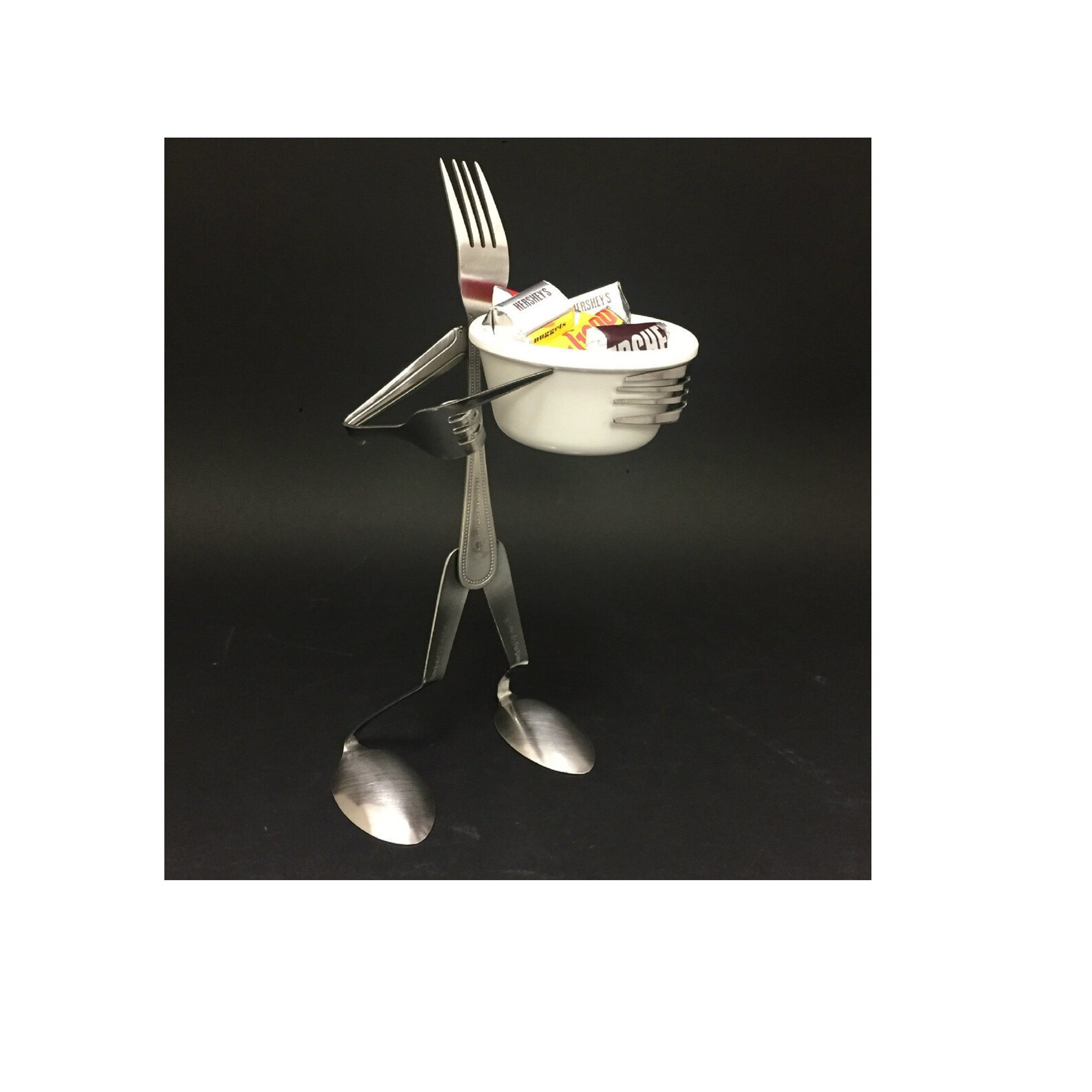 Novelty Fork Man Sweet / Nibbles Dish by Forked up Art Etsy
