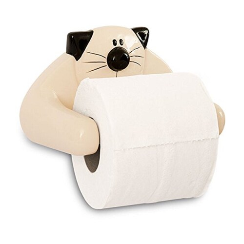 Ceramic Cat Toilet Brush Holder for Bathroom or WC Cream & Etsy