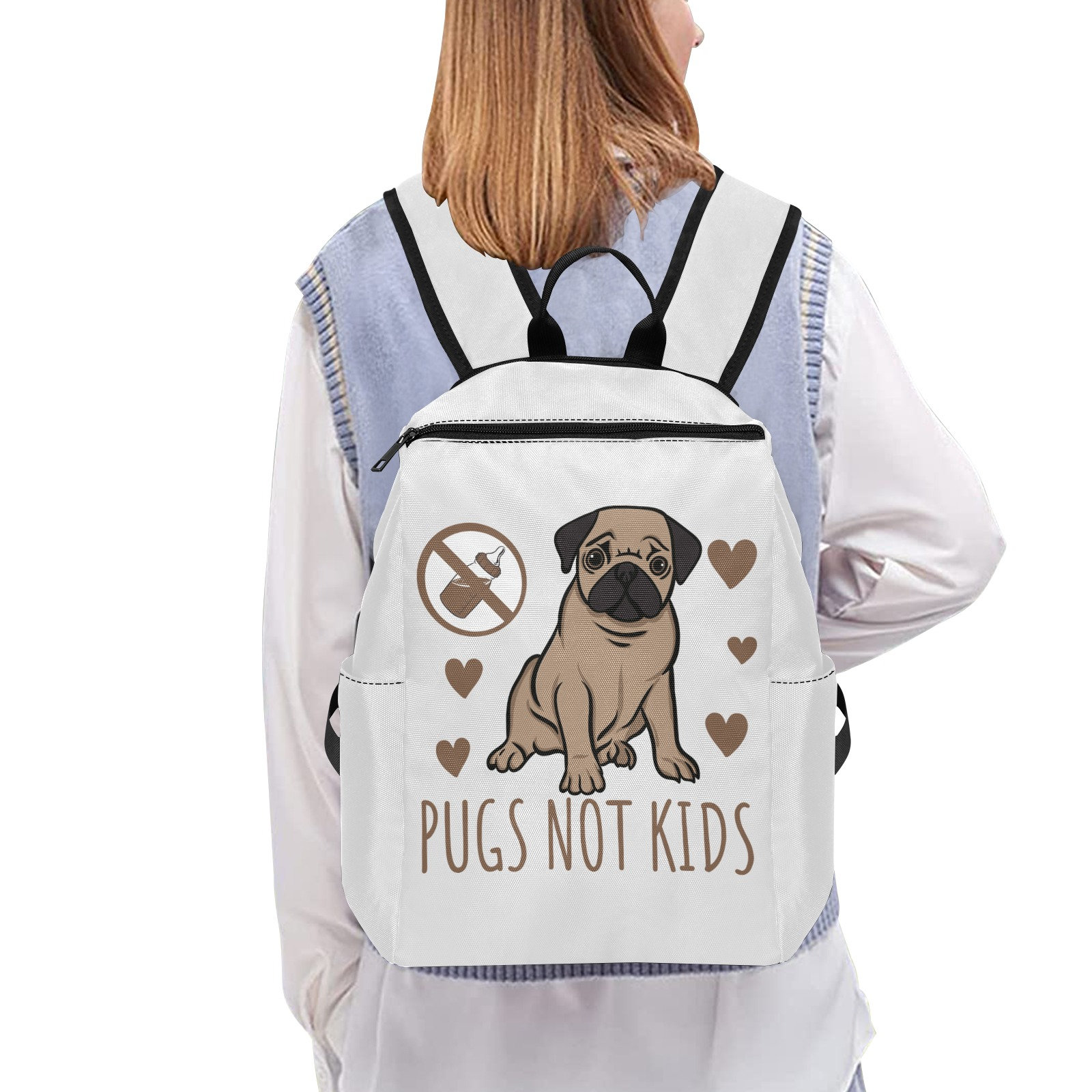 PUG MOM BACKPACK, Gift for Pug Moms, Gift for Pug Dog Lovers, Pug