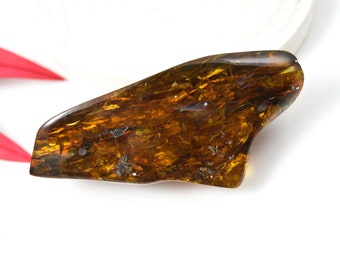 Gran piedra de ámbar báltico natural, 50 g. Pieza de exhibición auténtica.