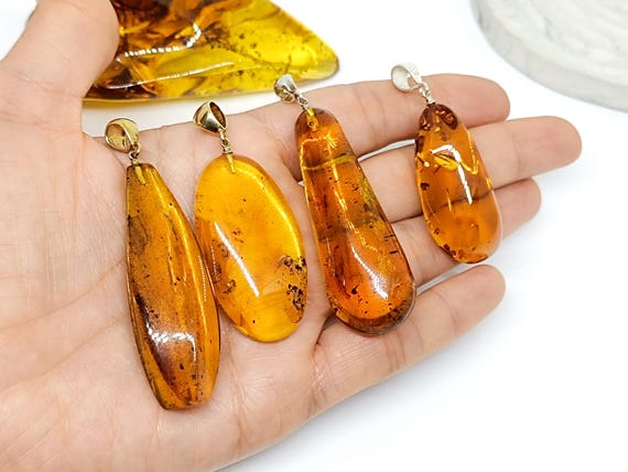 Large Amber Silver Pendant,Genuine Green Amber Pendant,Handmade 925 Silver Pendant,Birthstone Pendant,Baltic Amber Pendant,Gift for Her,11gr