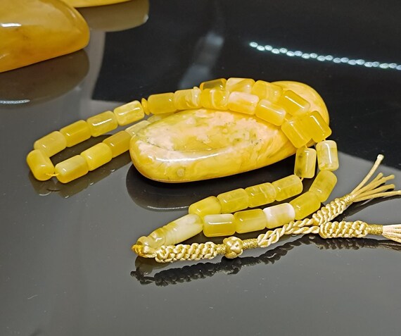 Authentic Natural Amber Rosary,Real Baltic Amber Islamic Prayer Beads,Amber Tesbih,Kahraman,Kehribar Gift for Him,Misbah,