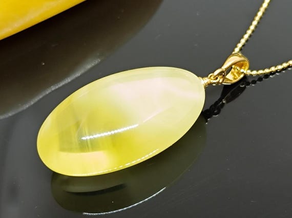 Elegant Real Natural Amber Pendant with Gold Plated 925 Sterling Silver, Handmade Genuine Pendant, Butterscotch Amber Birthstone Pendant