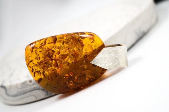 Baltic Amber Silver Pendant,Genuine Baltic Amber Pendant,925 Silver Pendant,Birthstone Pendant,Baltic Amber Pendant,Gift for Her