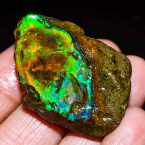 Opal Rough, Ethiopian Opal Raw, Crystal Opal Rough, Big Opal Rough, Fire Opal Rough, Natural Loose Opal Welo Fire Oil Opal Rough 56 CT
