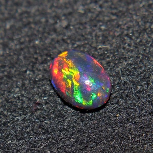 6x4 mm Black Opal-Natural Black Ethiopian Fire opal-Black Opal-Welo fire opal-October birthstone-Opal Stone-Opal Cabochon-Loose Opal Stone