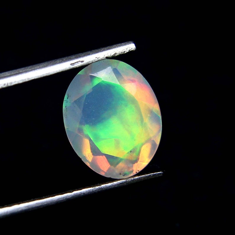 10x12 MM Natural Faceted Oval Gemstone-Loose Faceted Oval-Oval Cut Loose Opal Gemstone-Fire Opal Cut-Calibrated Opal-October Birthstone
