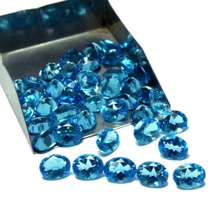 8x10mm, Natural Blue Topaz- Swiss Blue Topaz - Blue Topaz - Blue Topaz Oval Cut- Blue Topaz Lot- Calibrated Blue Topaz- Jewelry Making Stone