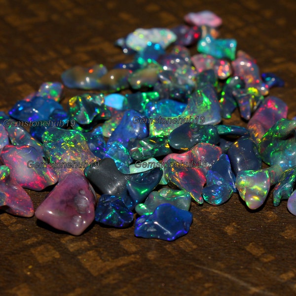 10-15 MM AAA+ Natural Ethiopian Black Opal Rough-October Birthstone Opal-Black Polish Opal Gemstone-Wholesale Opal Rough-Jewelry Making