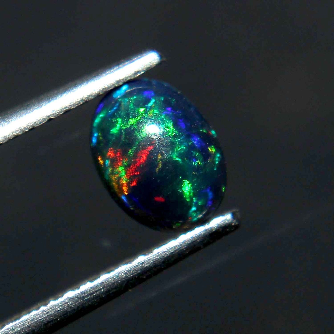 8x10mm Opal Natural Black Ethiopian Fire opal Black Opal | Etsy