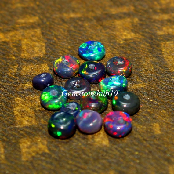 Lot De Perles Rondelles Opale De Feu éthiopienne Jaune Véritable 4-5 Mm - 1 Brin - Idées Bijoux DIY