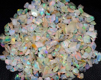 22-10 MM AAA+ Natural Ethiopian Opal-10 Pieces Opal Rough Lot-Multi Fire Opal Rough-October Birthstone-Slice Shape Raw Opal-Raw Opal Lot